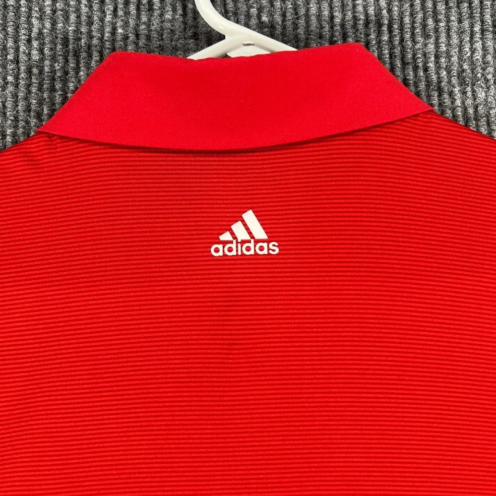 Adidas‎ Polo Shirt Mens Large Red Short Sleeve Golf Casual Outdoor Lightweight